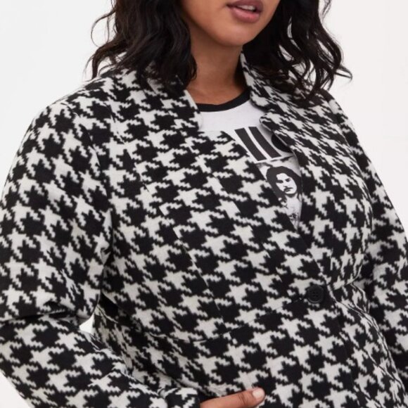 Plus Size Torrid Houndstooth Wool Jacket Size 6 (30) - Picture 3 of 9